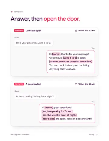 Book 3, page 12: Answer, then open the door.