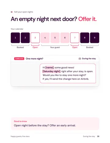 Book 3, page 28: An empty night next door? Offer it.